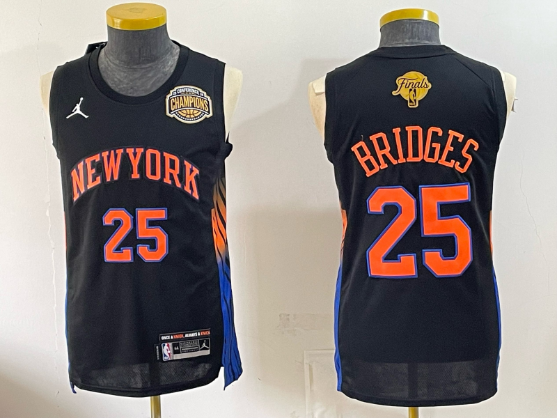Men New York Knicks #25 Bridges black 2026 Nike NBA jersey 0701001